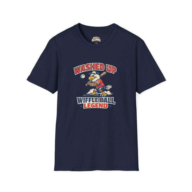 Washed Up Wiffle Ball Legend Shirt, Funny 4th of July Baseball T-Shirt, Patriotic Dad Tee image 11