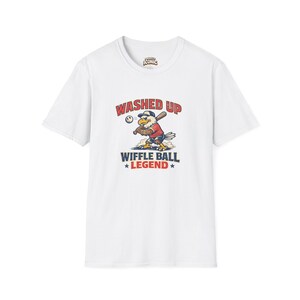 Washed Up Wiffle Ball Legend Shirt, Funny 4th of July Baseball T-Shirt, Patriotic Dad Tee image 3