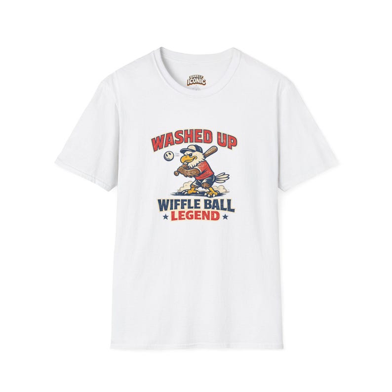 Washed Up Wiffle Ball Legend Shirt, Funny 4th of July Baseball T-Shirt, Patriotic Dad Tee image 3