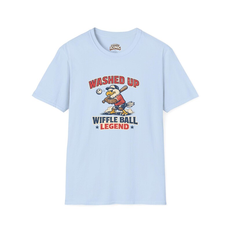 Washed Up Wiffle Ball Legend Shirt, Funny 4th of July Baseball T-Shirt, Patriotic Dad Tee image 9