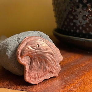 Hand Poured Solid Copper Eagle | 87g | Artisan Cast Copper Totem | Polished Finish