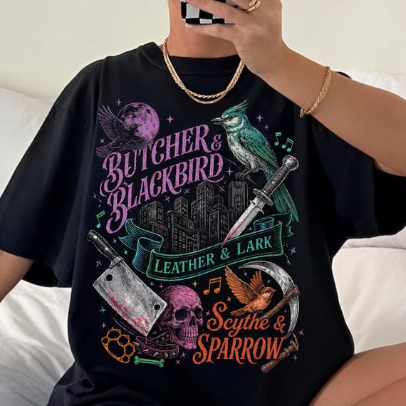 Dark Romance Book Series Comfort Colors Shirt, Butcher Blackbird Leather And Lark Tee, Brynne Weaver Spicy Romance Book Lover Gift
