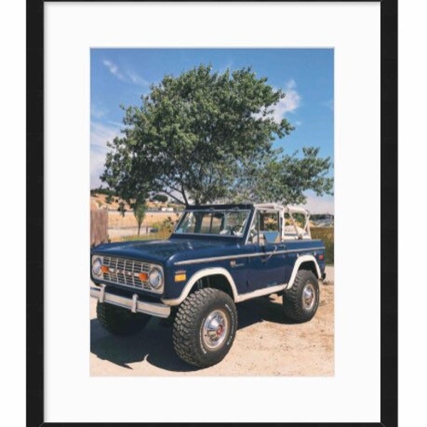 Classic Ford Bronco | Framed Color Print | Automotive Fine Art | Garage | Wall Art | Art Decor | Gift | offroad | vintage | 4 wheelin