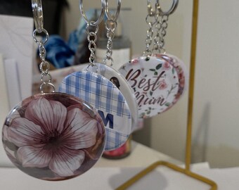 Personalised Photo Mirror Keychain – Custom Picture Keepsake (58mm)