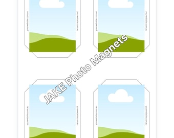 Szablon magnesu fotograficznego Canva A4 i US Letter 90x65