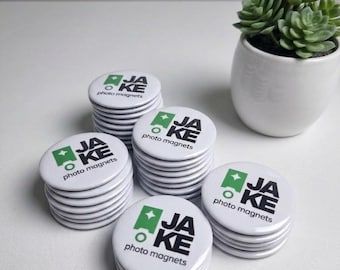 Custom Business Logo Magnets – 5.8cm Round Promotional QR Code Fridge Magnets Bulk