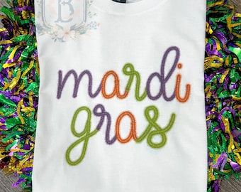 Mardi Gras Faux Tinsel Shirt