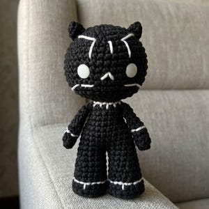 Black Cat Amigurumi Crochet Pattern, Spooky Kitty Doll PDF, Gothic Plush Toy Tutorial, Halloween Cat Crochet Decor
