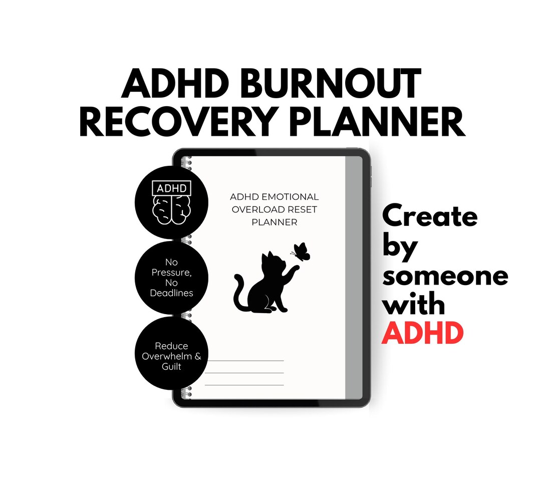 ADHD Planner Burnout Recovery Planner Emotional Reset Planner for ...