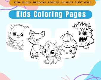 3,500+ Kids Coloring Pages Bundle | MRR PLR Printable Coloring Sheets for Children | Homeschool, Classroom & Digital Resell Download