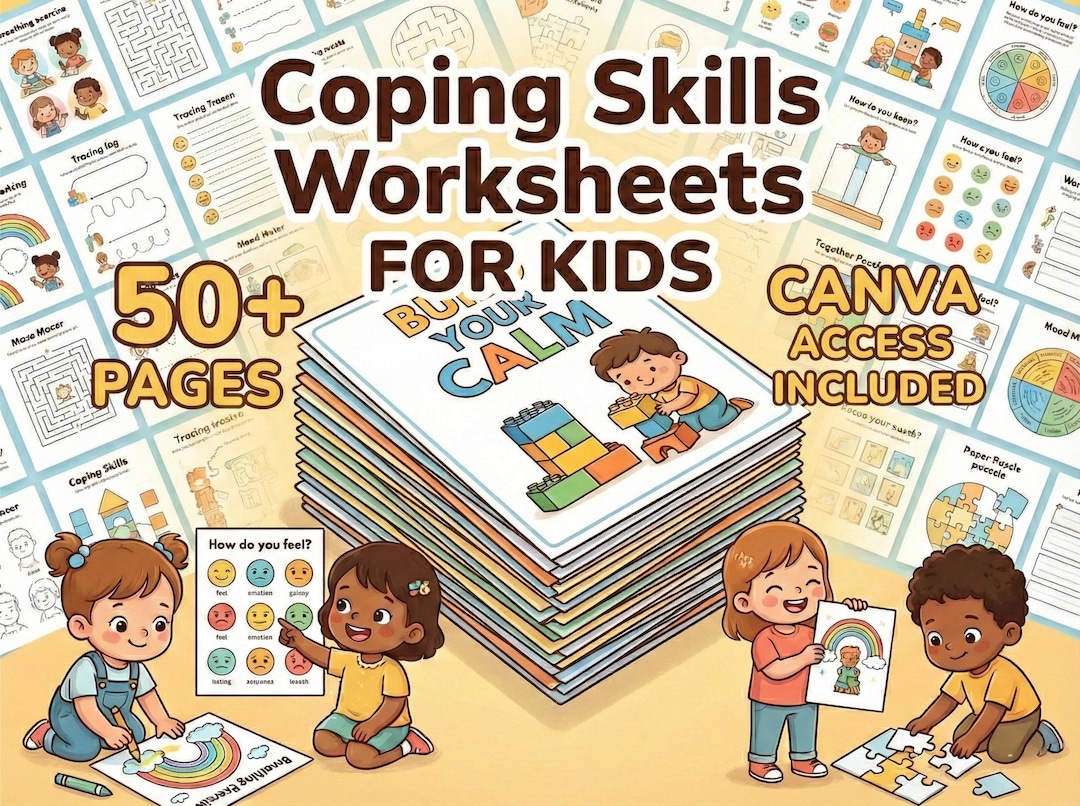 Coping Skills Worksheets for Kids, Emotional Regulation Journal, SEL ...