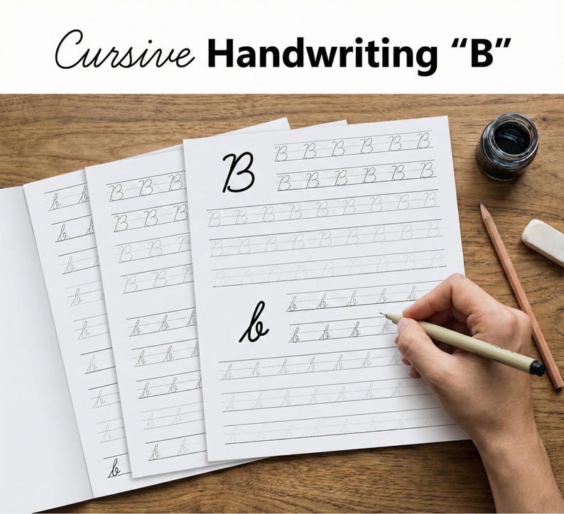 Cursive Inkwell Printable Cursive Handwriting Practice Workbook: Alphabet Tracing ...