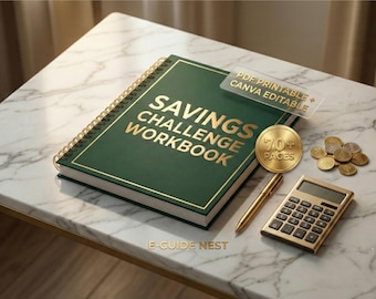 2026 Spar-Challenge Workbook Printable | Planen Sie Ihren Haushalt und sparen Sie Geld