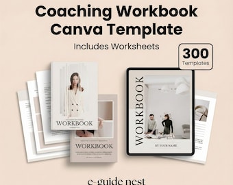 Coaching Workbook Canva Template 300 Seiten Kurs Kit