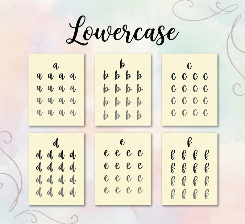 Kalligraphie-Übungsbuchstabe für Anfänger PDF Bild 2