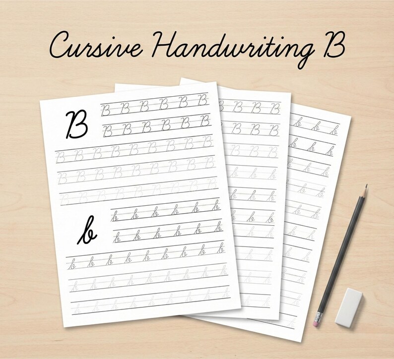 Printable Cursive Handwriting Practice Workbook: Alphabet Tracing ...