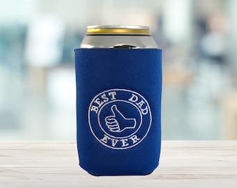 Embroidered Cozies, Beer Can Coolers, Gift For Best Dad, Beverage Holders, Standard Can Coolers, Fathers Day Gift, Gift Under 10, Can Cooler