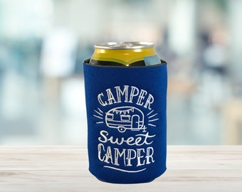 Embroidered Cozies, Gifts For Camper, Beer Can Coolers, Handmade in the USA, Beverage Holders, Gifts Under 10, Standard Size Cans, Beer Cans