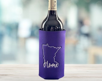 Wine Bottle Cozies,Minnesota, Embroidered Gifts, 2Xlg Cozies, Gift for Wine Lovers, Minnesota Made, State Design, Embroidered Cozies, Cozies