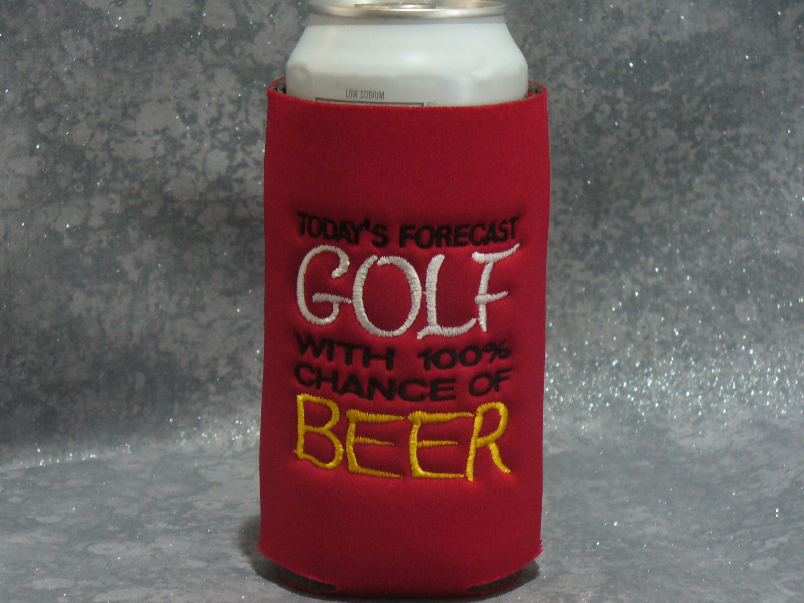 Golf Can Cooler, pounder cozy, silo cozy, 16 oz can cooler, funny cozy