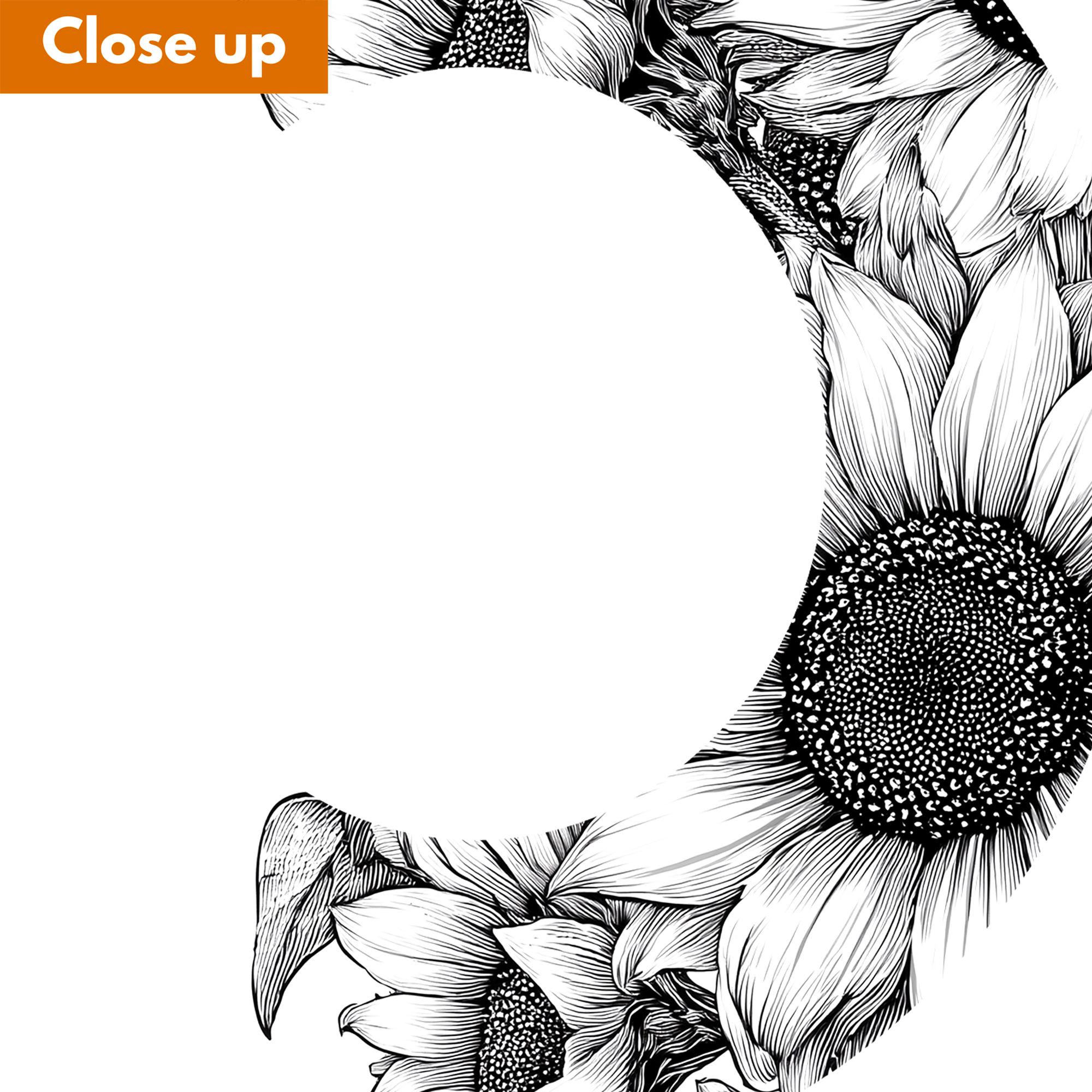 Sunflowers Hat Burning Design, Laser Engraving Stencil for Wide Brim ...
