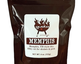 Gusto's MEMPHIS, TN Southern Barbecue Rub for Chicken & Pork (Top Seller!)