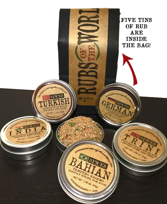 BBQ Rubs of the World Sampler: 5 Barbecue Spice Blend Gift Set