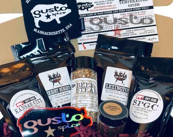 The BARBECUE BOX -- BBQ Rubs, Spices and Smoked Salt for Chicken, Pork, Beef  -- Pitmaster Approved