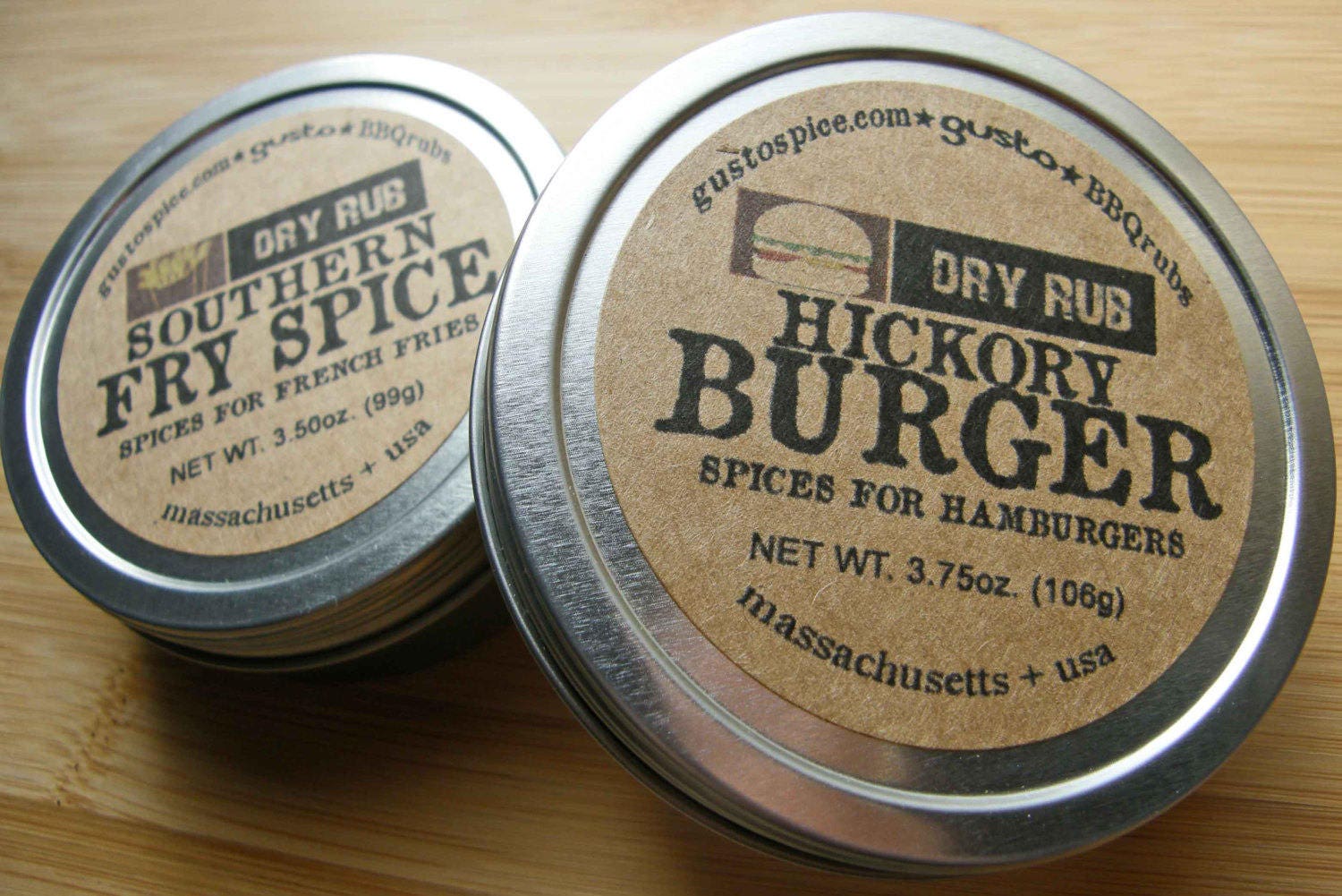 Gusto's HAMBURGER and FRENCH FRY Spices  - Delicious Hickory Burg…