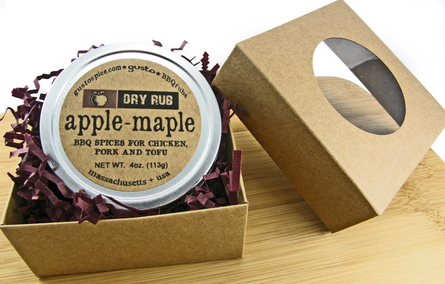 Your BBQ Choice - Single 4oz. Barbecue Rub in Gift Box - Steak, Apple…