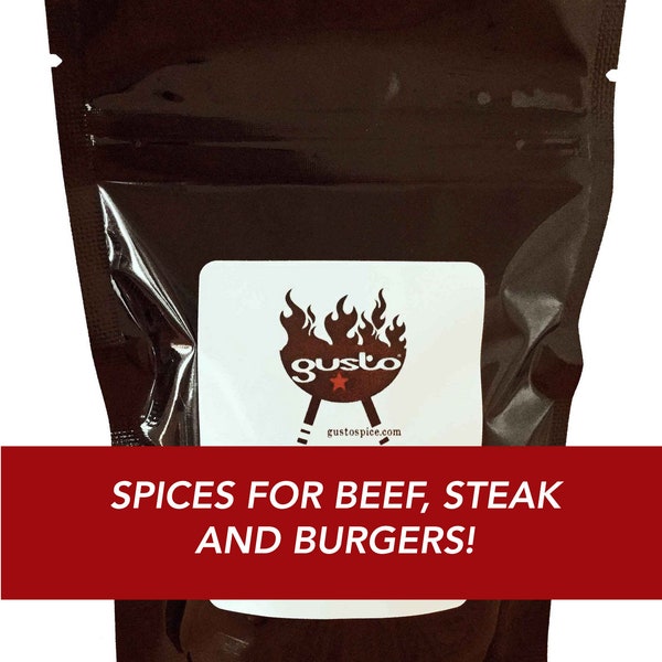 BEEF, STEAK and BURGER Spices for Barbecue, Smoking and Grilling