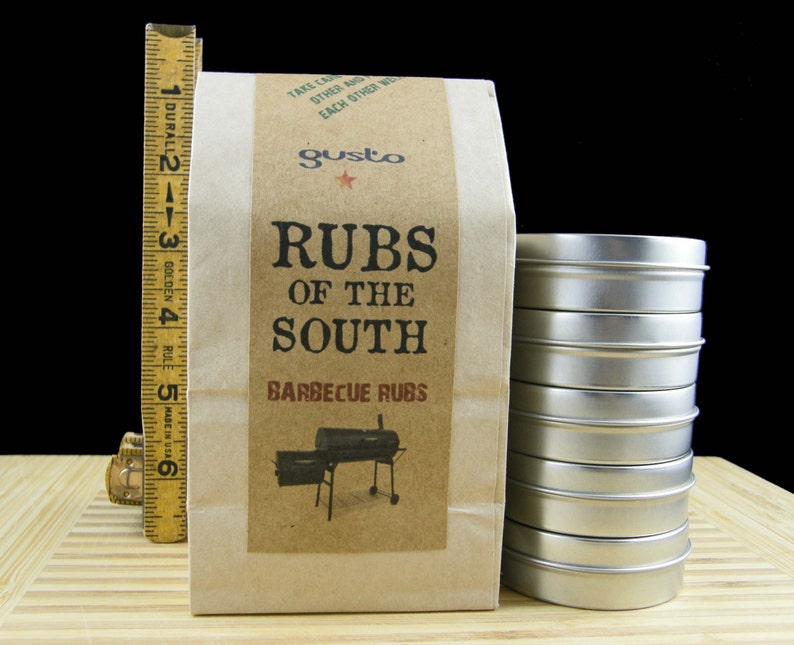 Gusto's RUBS of the SOUTH Excellent Barbecue Sampler Gift Set BBQ and Grilling Spices and Rubs image 2