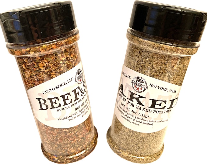 Gusto's BEEF/STEAK and POTATO Spices  - Hearty and Savory Spices for Beef and Baked or Grilled Potatoes