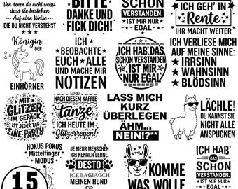 Slogan Svg Bundle, Sprüche svg, German positive saying, Candle Labels, Gift Tags, Home Decor, Friendship & Family Sayings, Plotter File