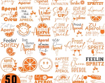 German Aperol Svg Png Bundle, German Drinks Plotter File, German Wine Sayings, Alcohol Svg, Wine Svg, German Svg, Cut For Cricut, Silhouette