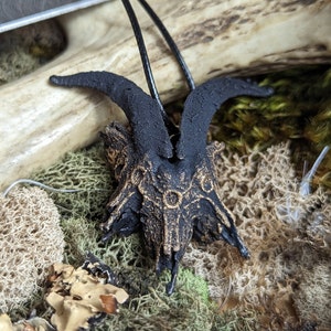 Goat Skull Pendant — Gothic Witchy Necklace Pagan jewelry,  Occult Jewelry, Animal skull jewelry, Ritual jewelry, animal skull,