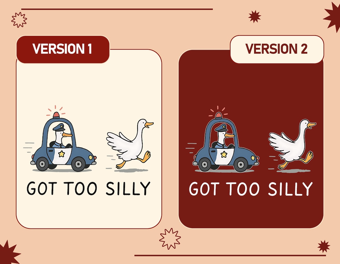 Silly Goose Got Too Silly PNG, Funny Goose Chase Meme Art, Cartoon ...