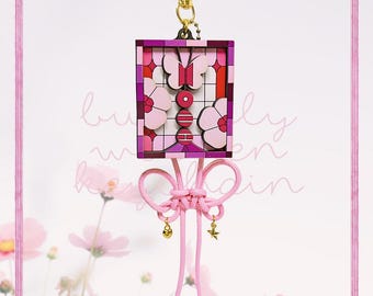 Porte-clés en bois Arirang inspiré des BTS papillon Noeud de papillon Norigae