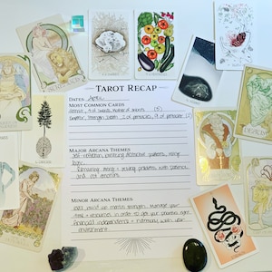 Tarot Recap Journal Page