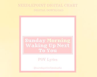 POV Lyrics - Digital Needlepoint Chart - 18 mesh - PDF