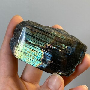 Labradorite Slab - Semi-polished