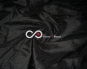 Silk Taffeta Fabric - Black T145 - Section Gray and silver - 1 yard 100 Silk taffeta