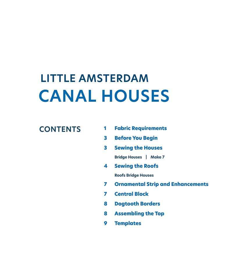 Little Amsterdam Canal Houses quilt pattern, a pdf pattern of Dutch canal houses, perfect for experienced quilters and confident beginners image 3