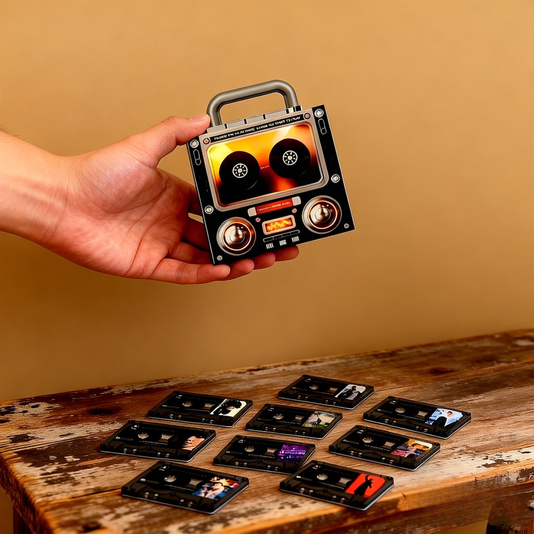 Retro Custom Song NFC Magnet | Handmade, Vintage Cassette Music Fridge ...