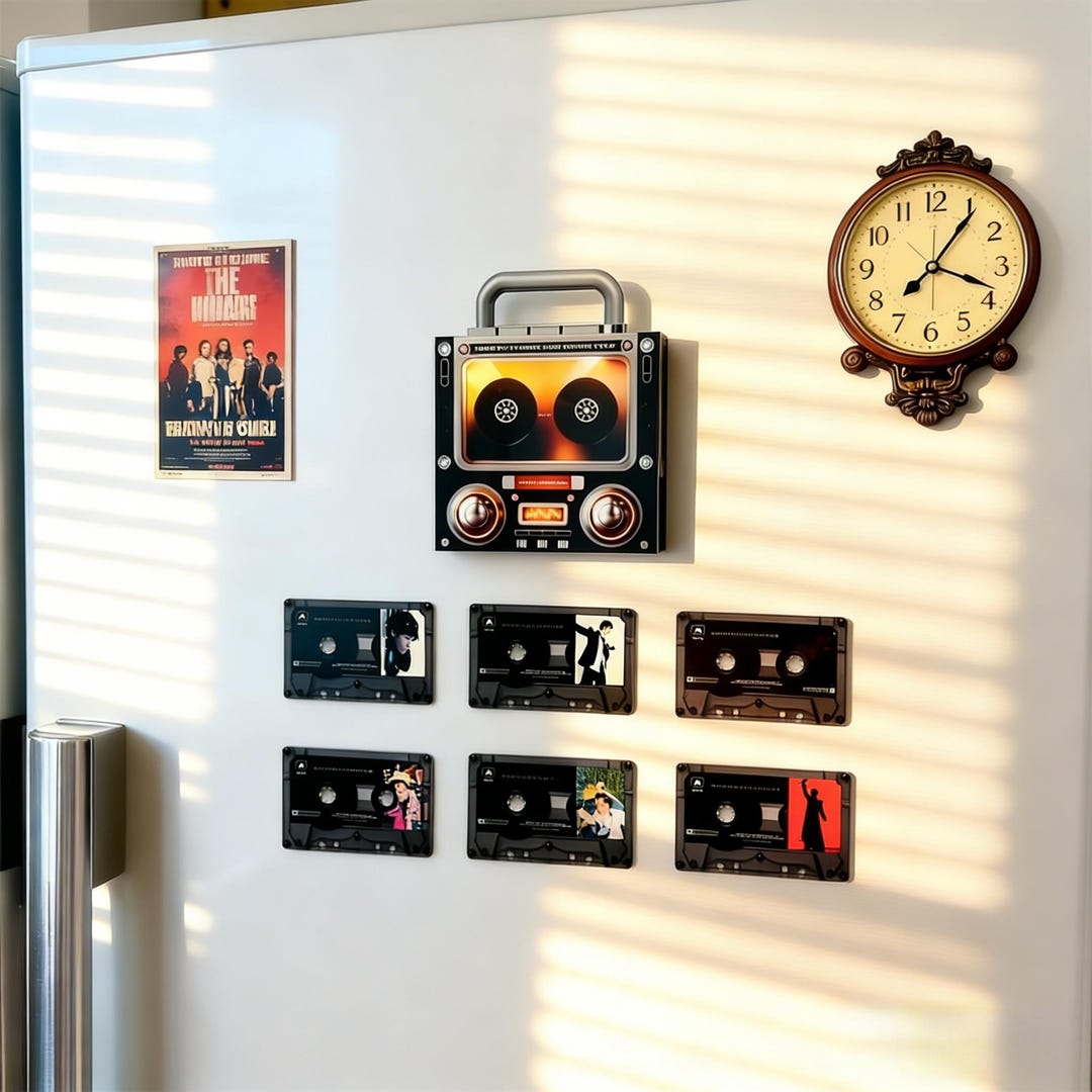 Retro Custom Song NFC Fridge Magnet | Handcrafted, Vintage Cassette ...