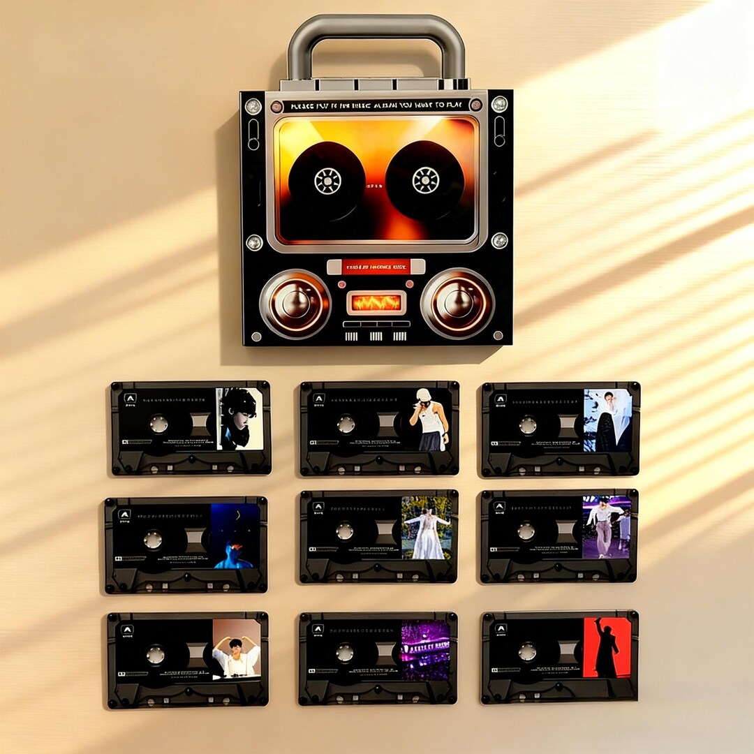 Handmade Retro NFC Fridge Magnet | Customizable Playlist, Vintage Tape ...