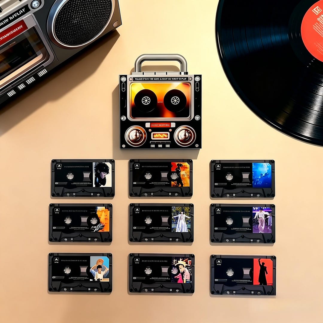Handmade Retro NFC Cassette Music Fridge Magnet | Customizable Songs ...