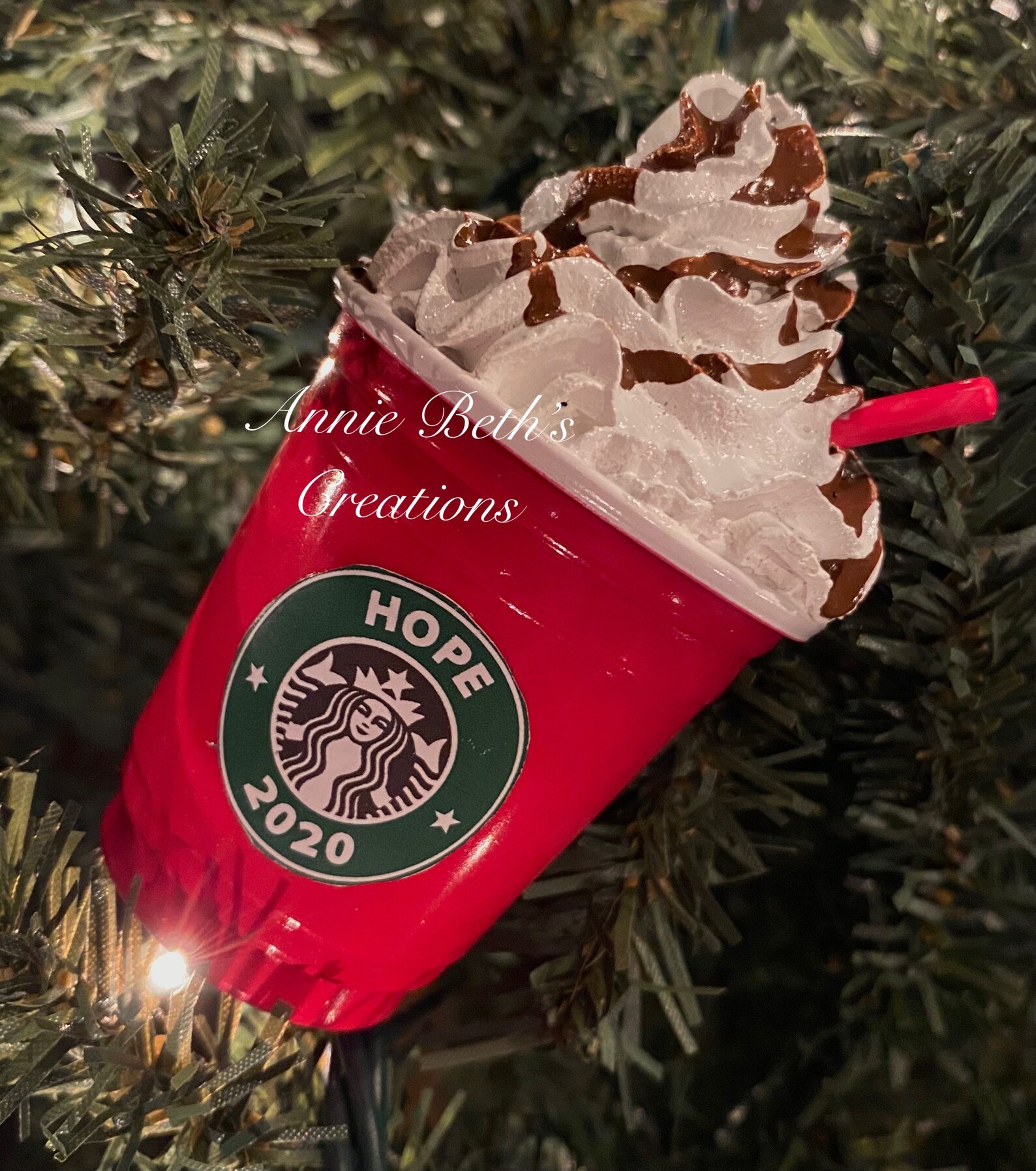 PERSONALIZED Starbucks Inspired Ornament Etsy