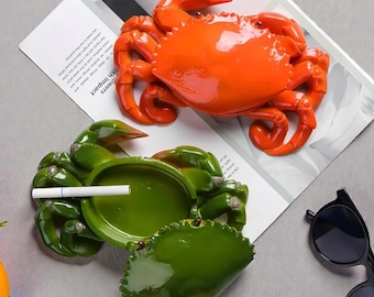 Resin Crab Ashtray with Lid – Chinese Home Decor