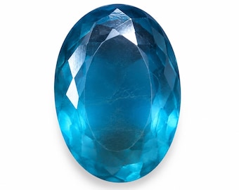 Blue Green Fluorite Faceted Gemstone, Large Fluorite Gemstone, Jewelry Making Stone